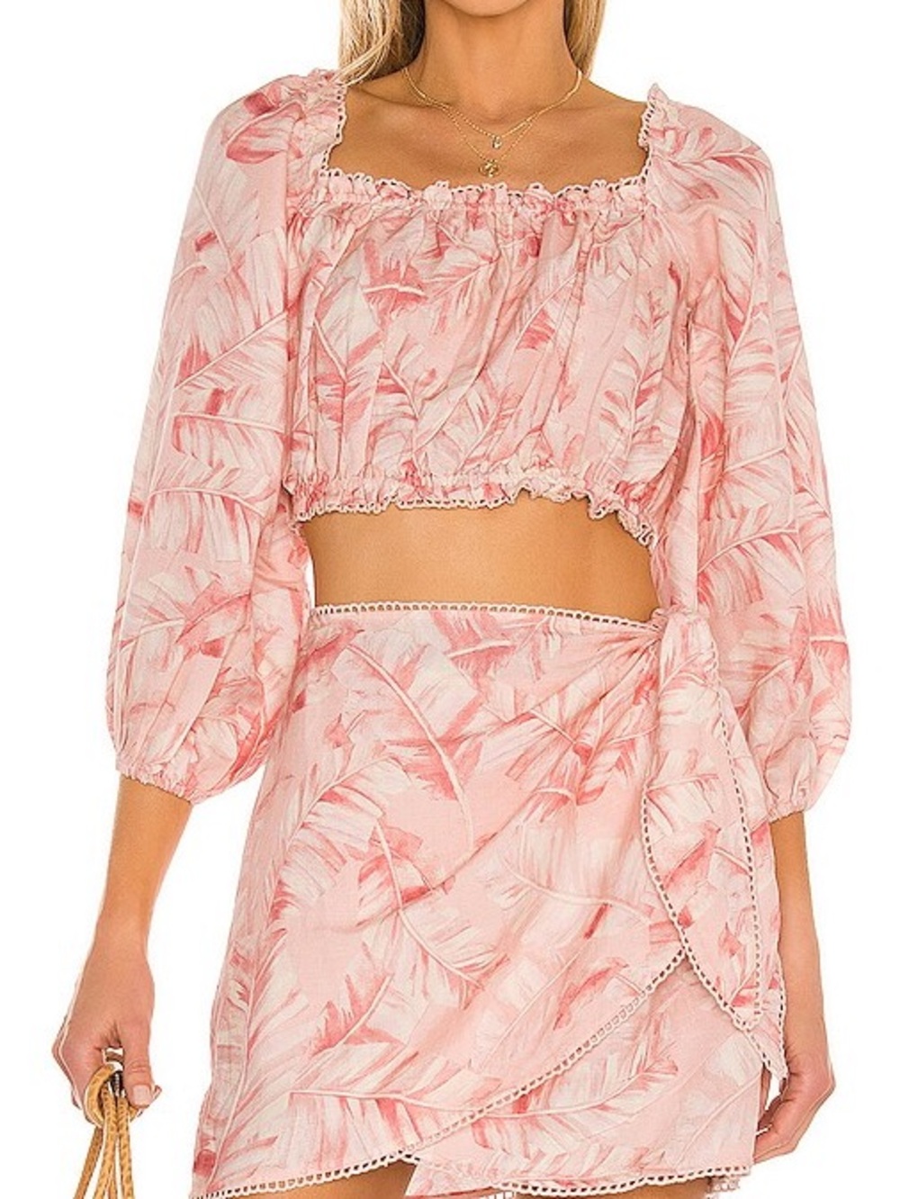 Show Me Your Mumu | Skirt & Top | Matching Set | Pink Majestic Palm | Tropical